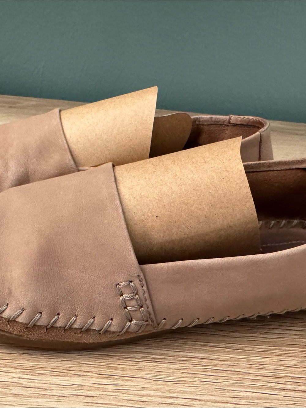 Women’s Leather Vionic Slip-On Loafers in Light Brown